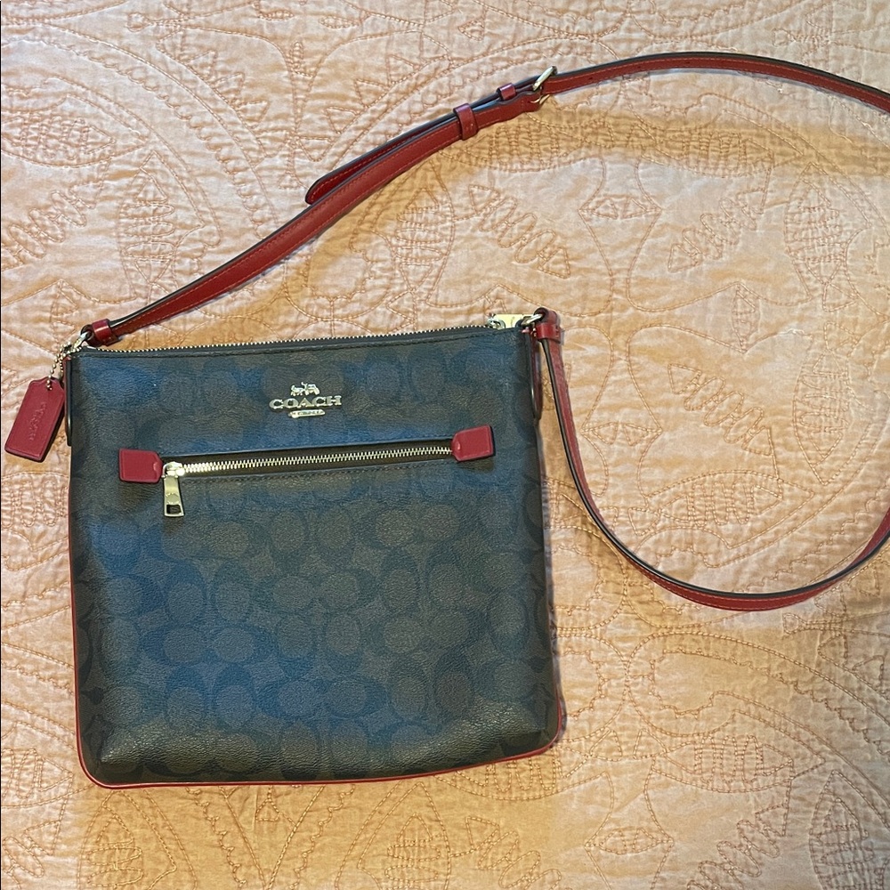 Coach Crossbody Bag - Black and Red